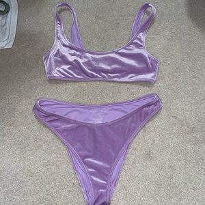 kendall & kylie purple velvet bikini